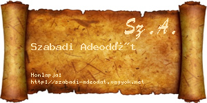 Szabadi Adeodát névjegykártya